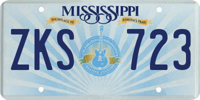 MS license plate ZKS723