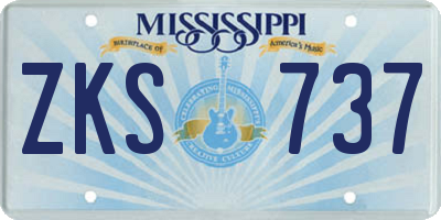 MS license plate ZKS737