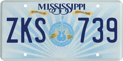 MS license plate ZKS739