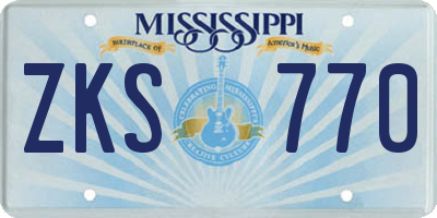 MS license plate ZKS770