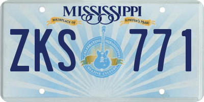 MS license plate ZKS771