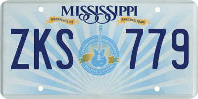 MS license plate ZKS779