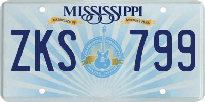 MS license plate ZKS799