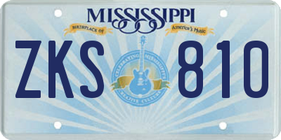 MS license plate ZKS810