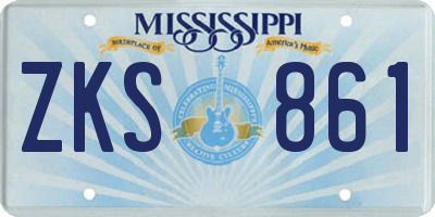 MS license plate ZKS861