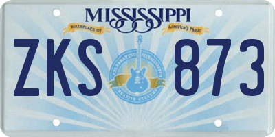 MS license plate ZKS873