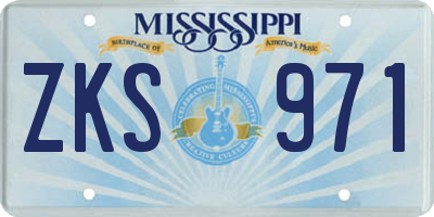 MS license plate ZKS971