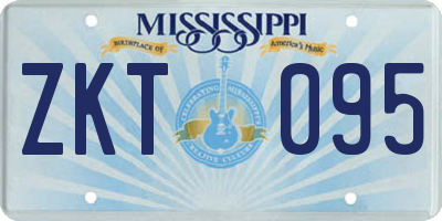 MS license plate ZKT095