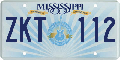 MS license plate ZKT112