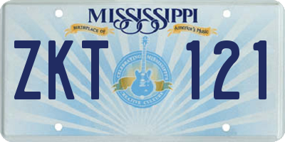 MS license plate ZKT121