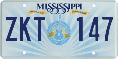 MS license plate ZKT147