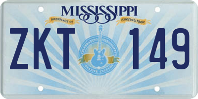 MS license plate ZKT149