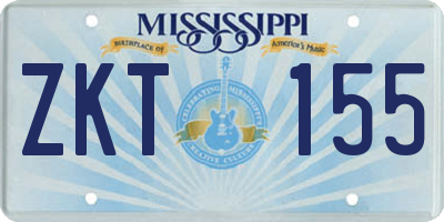 MS license plate ZKT155