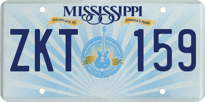 MS license plate ZKT159