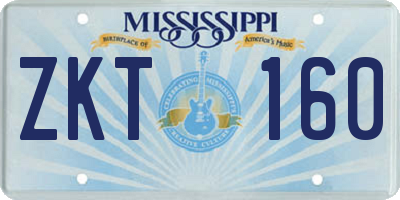 MS license plate ZKT160