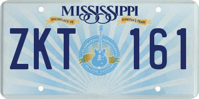 MS license plate ZKT161