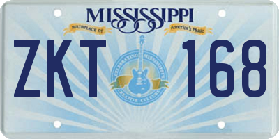 MS license plate ZKT168