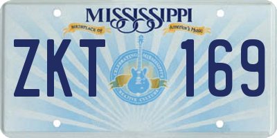 MS license plate ZKT169
