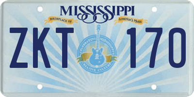 MS license plate ZKT170