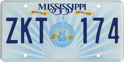 MS license plate ZKT174