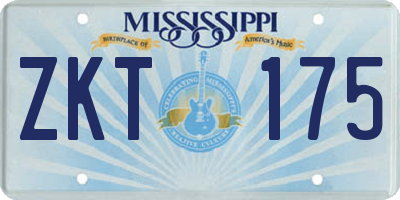 MS license plate ZKT175