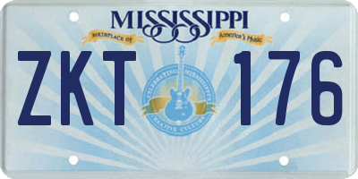 MS license plate ZKT176