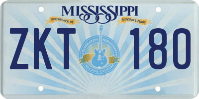 MS license plate ZKT180