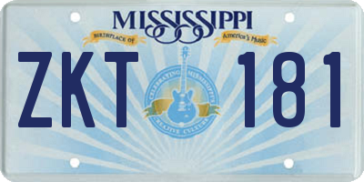 MS license plate ZKT181