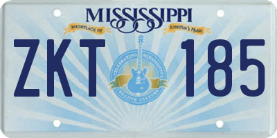 MS license plate ZKT185