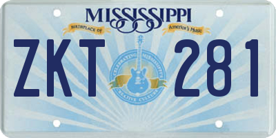MS license plate ZKT281