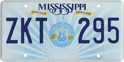 MS license plate ZKT295