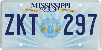 MS license plate ZKT297