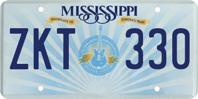 MS license plate ZKT330