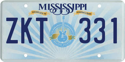 MS license plate ZKT331
