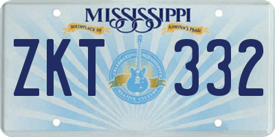 MS license plate ZKT332