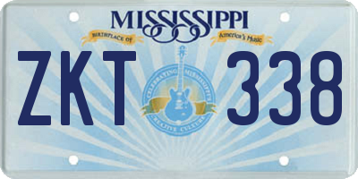 MS license plate ZKT338