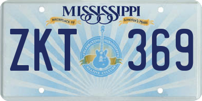 MS license plate ZKT369