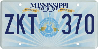 MS license plate ZKT370