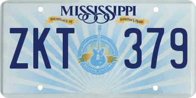 MS license plate ZKT379