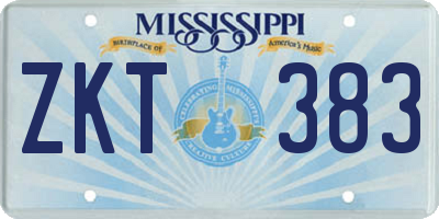 MS license plate ZKT383