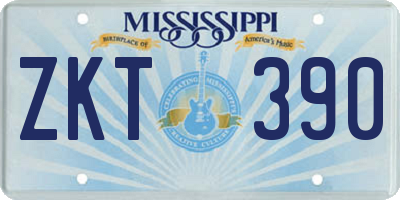 MS license plate ZKT390