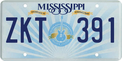 MS license plate ZKT391