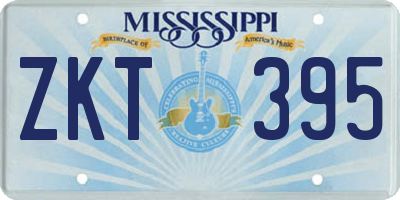 MS license plate ZKT395