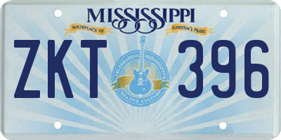 MS license plate ZKT396