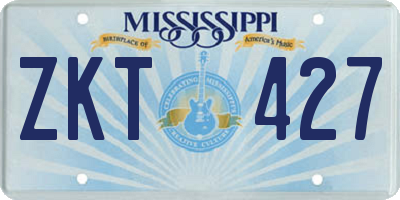 MS license plate ZKT427