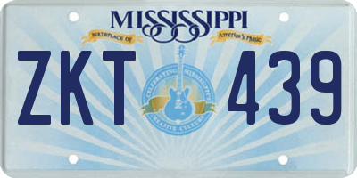 MS license plate ZKT439