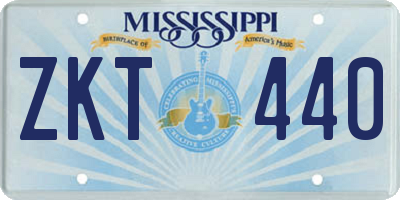 MS license plate ZKT440