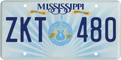 MS license plate ZKT480