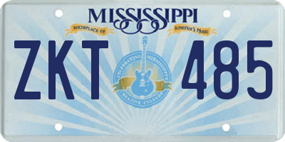 MS license plate ZKT485