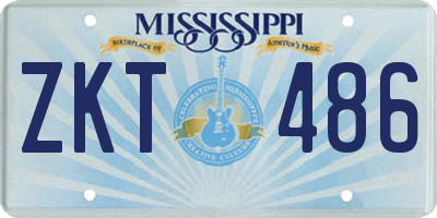 MS license plate ZKT486